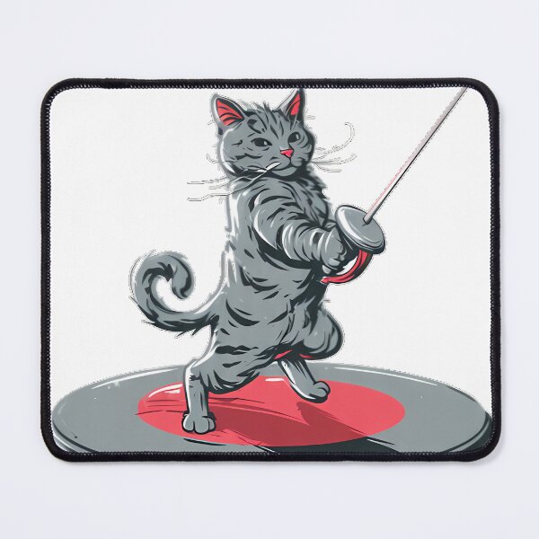 Item preview, Gomez Cat Sword Fencing designed and sold by IllumeInk.