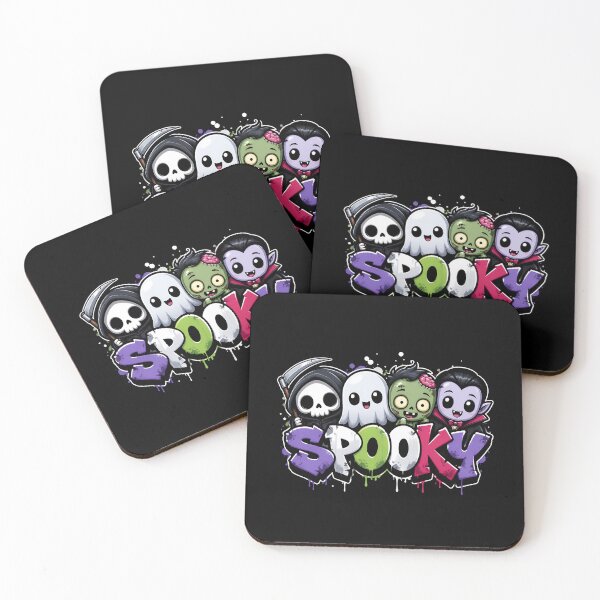 Item preview, Spooky Crew Halloween Monsters | Cute Ghost Zombie Vampire Cartoon Design (Black) designed and sold by athanasioungr.