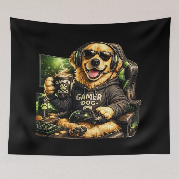 Item preview, Funny Gamer Dog Video Games Puppy Lover Doggy Cam designed and sold by Wild Horizon Studio.