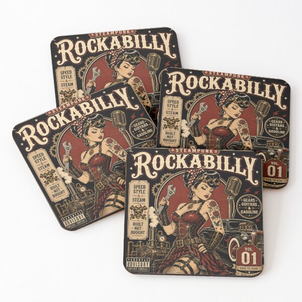 Item preview, Steampunk Rockabilly Pin Up Queen Vintage Hot Rod Design designed and sold by ObsidianUruk.