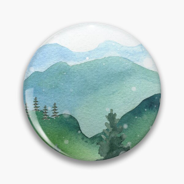 Item preview, Watercolor Mountain Landscape designed and sold by UllassaStore.