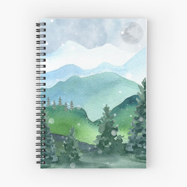 Item preview, Watercolor Mountain Landscape designed and sold by UllassaStore.