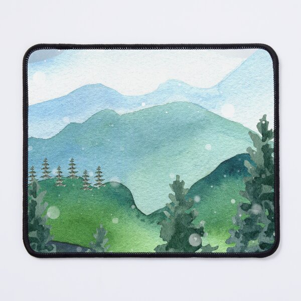 Item preview, Watercolor Mountain Landscape designed and sold by UllassaStore.