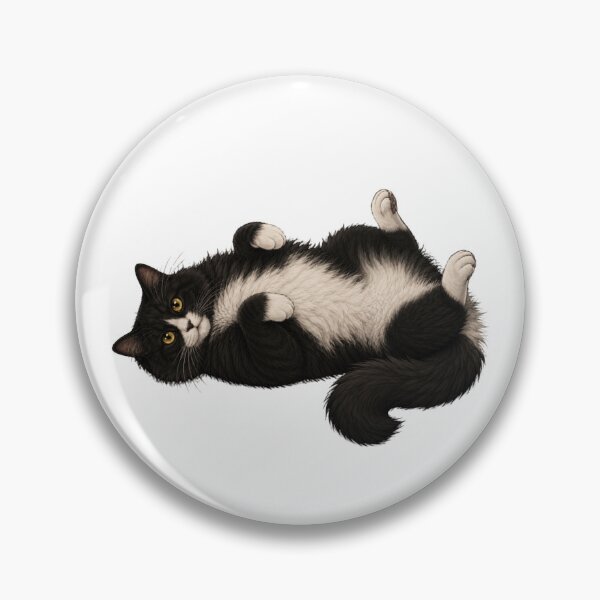 Item preview, Cute Tuxedo Cat Belly Up  designed and sold by RealEqEdit.