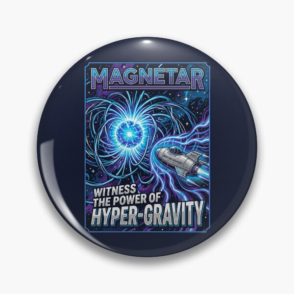 Item preview, Magnetar Neutron Star Retro NASA Travel Poster designed and sold by RetroRewind Studio.
