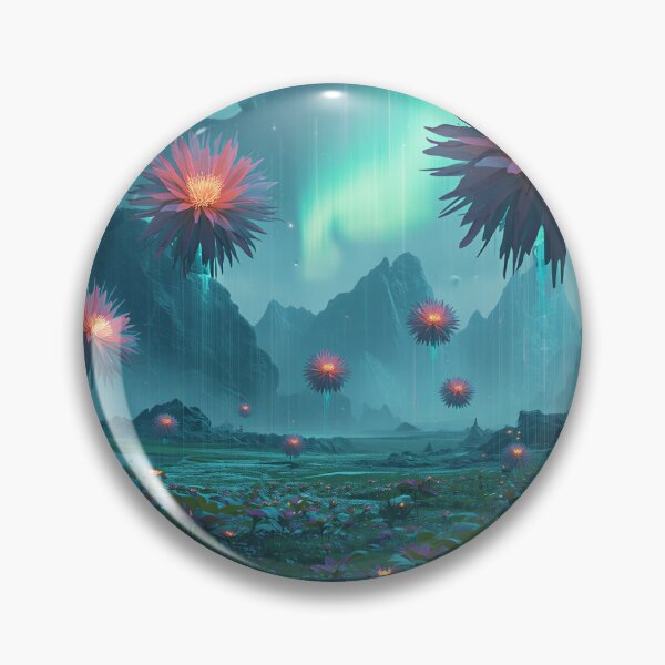 Item preview, Quantum Flower Drift Alien Fantasy Valley Landscape designed and sold by Luminous Wilds.