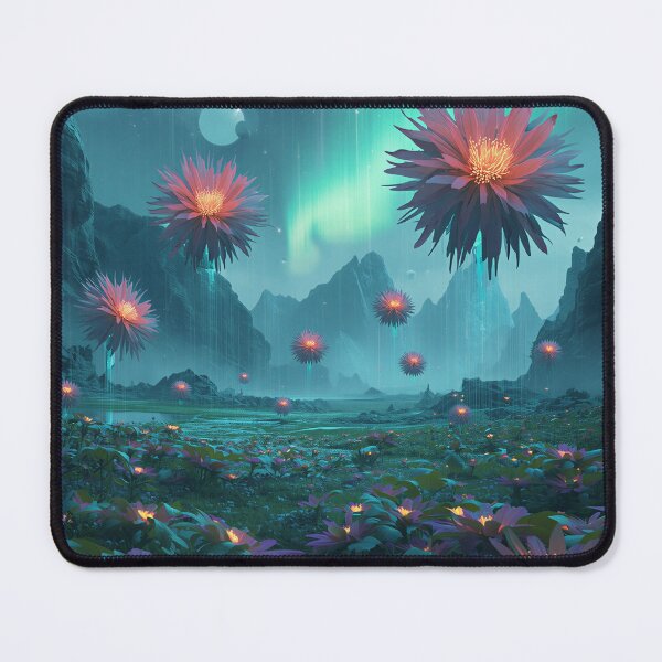 Item preview, Quantum Flower Drift Alien Fantasy Valley Landscape designed and sold by Luminous Wilds.