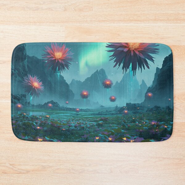 Item preview, Quantum Flower Drift Alien Fantasy Valley Landscape designed and sold by Luminous Wilds.