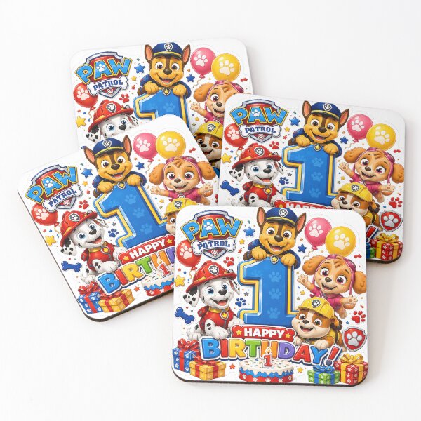 Item preview, Paw Patrol 1st Birthday Sticker | Cute Birthday Party Design for Kids designed and sold by NorthernDk_art .