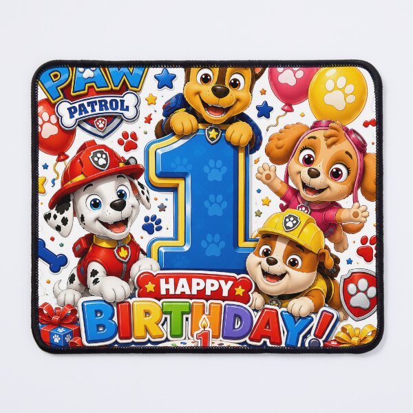 Item preview, Paw Patrol 1st Birthday Sticker | Cute Birthday Party Design for Kids designed and sold by NorthernDk_art .