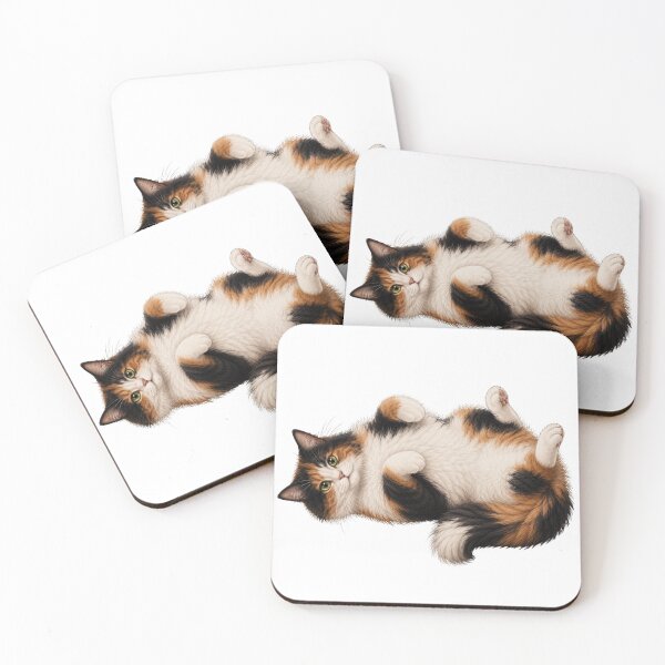 Item preview, Cute Calico Cat Belly Up  designed and sold by RealEqEdit.