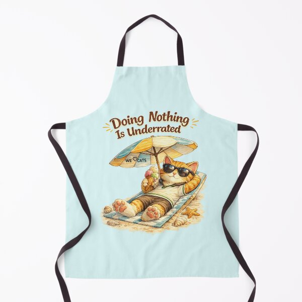 Item preview, Doing Nothing Is Underrated - Lazy Cute Beach Cat designed and sold by WeLoveCatss.