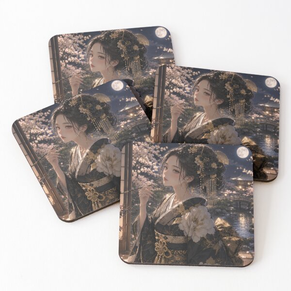 Item preview, Black Kimono Lady designed and sold by Japanese Vibes.