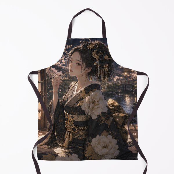 Item preview, Black Kimono Lady designed and sold by Japanese Vibes.