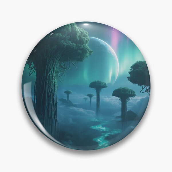 Item preview, Skyroot Mangrove Cloud Basin Alien Fantasy Landscape designed and sold by Luminous Wilds.