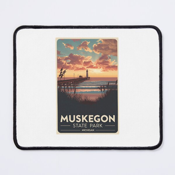 Item preview, Muskegon State Park Michigan Lighthouse Pier Travel Souvenir designed and sold by Simsimah26Parks.