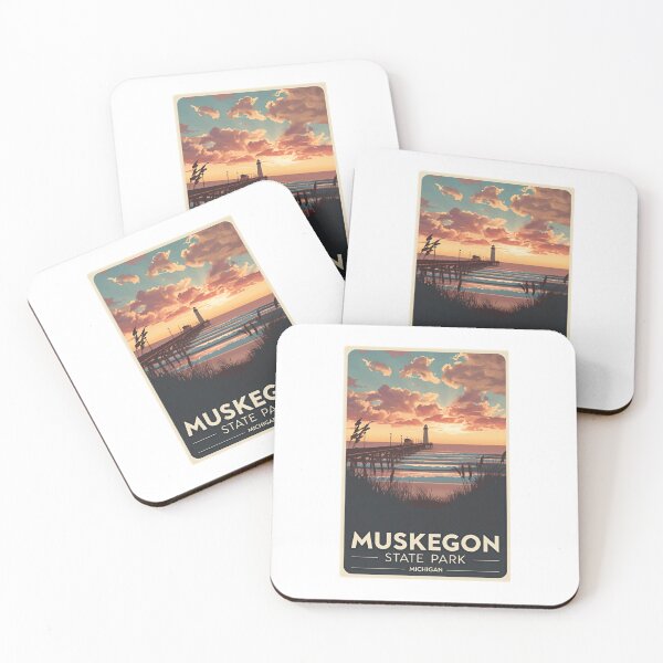 Item preview, Muskegon State Park Michigan Lighthouse Pier Travel Souvenir designed and sold by Simsimah26Parks.