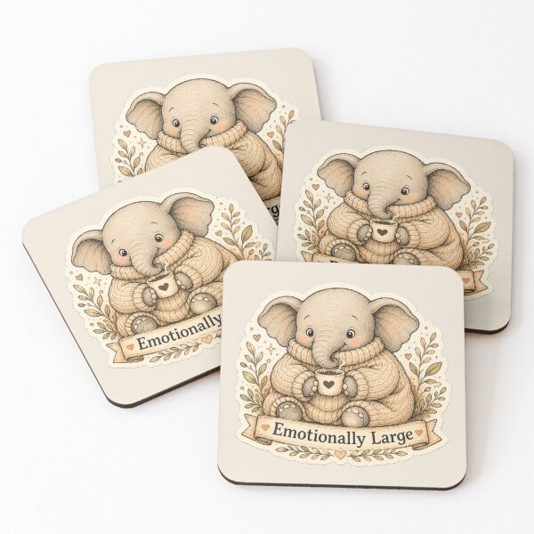 Item preview, Emotionally Large Elephant Cozy Design designed and sold by Safe Haven Pets.