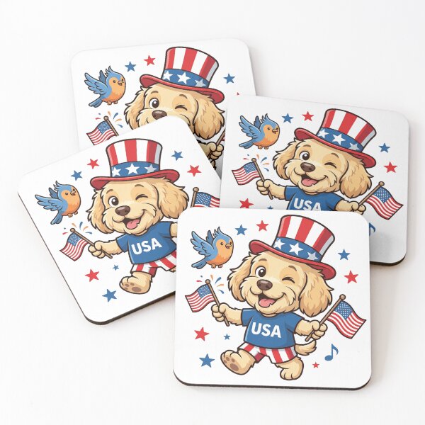 Item preview, Patriot Puppy USA Independence Day designed and sold by Golden Touch Prints.