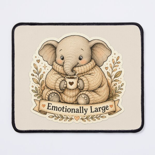 Item preview, Emotionally Large Elephant Cozy Design designed and sold by Safe Haven Pets.