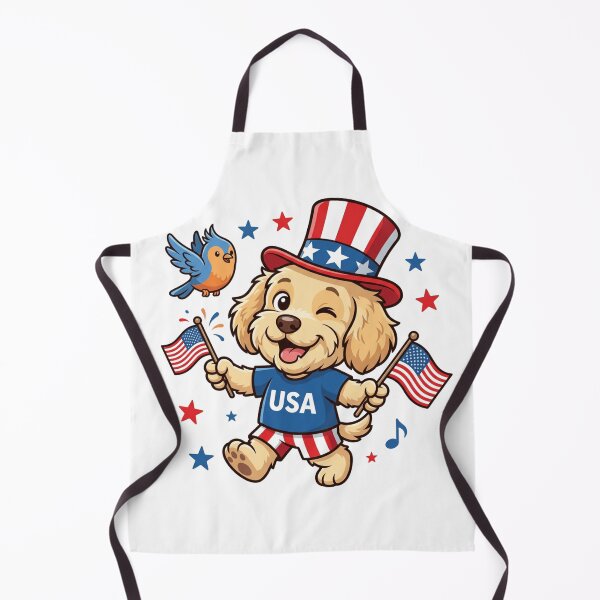 Artikelvorschau, Patriot Puppy USA Unabhängigkeitstag entworfen und verkauft von Golden Touch Prints.