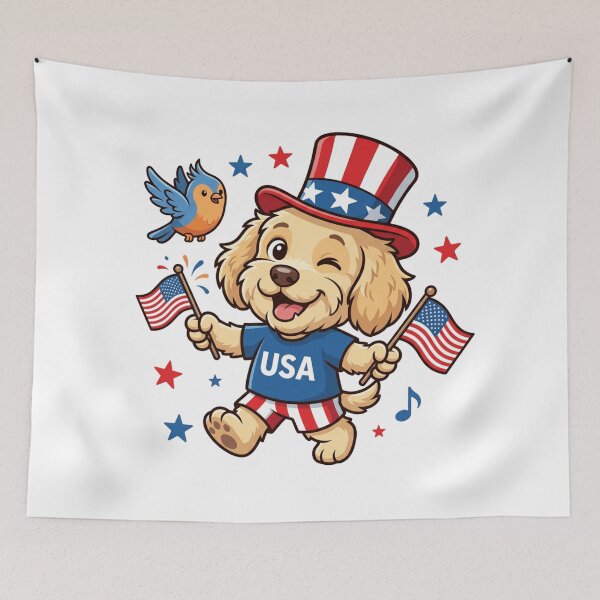 Item preview, Patriot Puppy USA Independence Day designed and sold by Digital Hany Store.