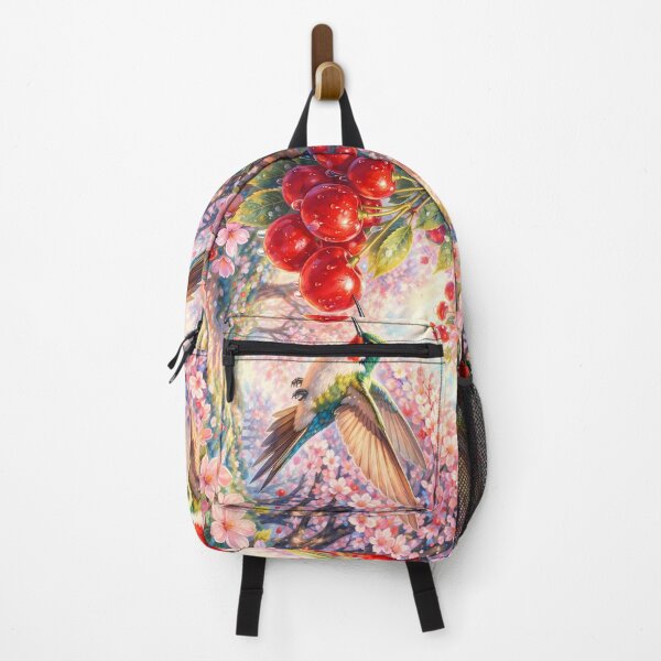 Item preview, Hummingbird in Red Cherry Orchard designed and sold by M-Y-A-R-T-.