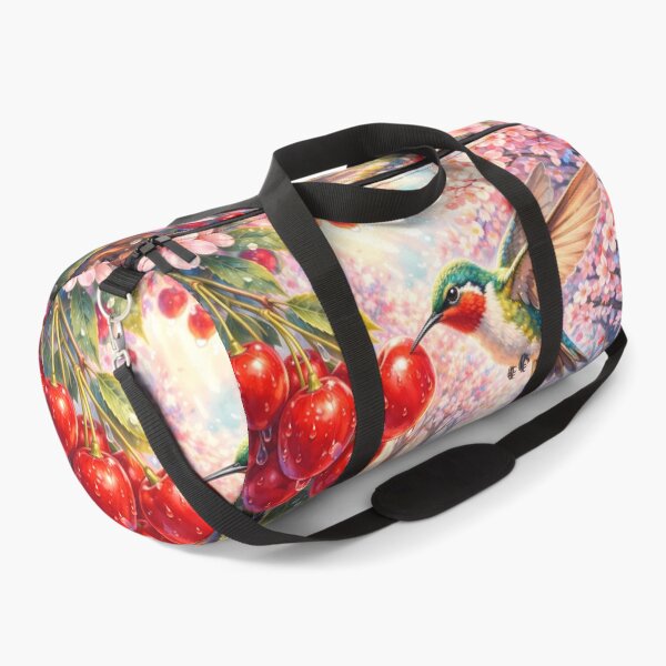 Item preview, Hummingbird in Red Cherry Orchard designed and sold by M-Y-A-R-T-.