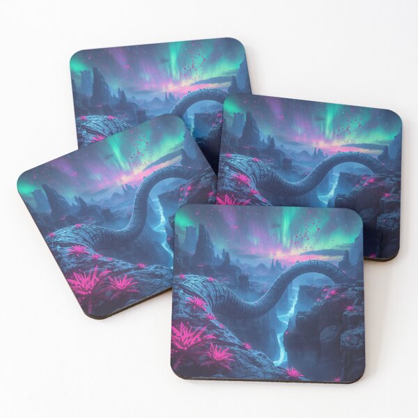 Item preview, Glow Serpent Canyon Alien Fantasy Landscape designed and sold by Luminous Wilds.