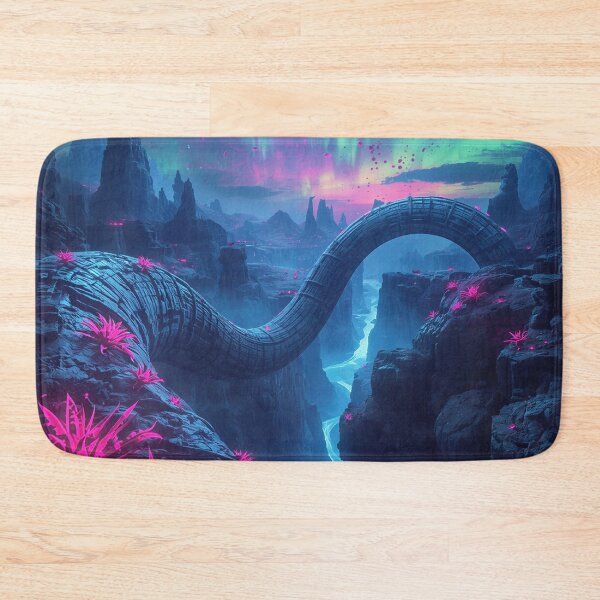 Item preview, Glow Serpent Canyon Alien Fantasy Landscape designed and sold by Luminous Wilds.