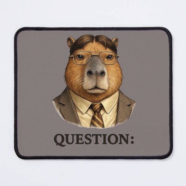 Item preview, Question. | Corporate Capybara Office Meme designed and sold by byaga.