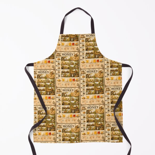 Item preview, Vintage Honey History Botanical Infographic Poster⁠ designed and sold by Easternpantry.