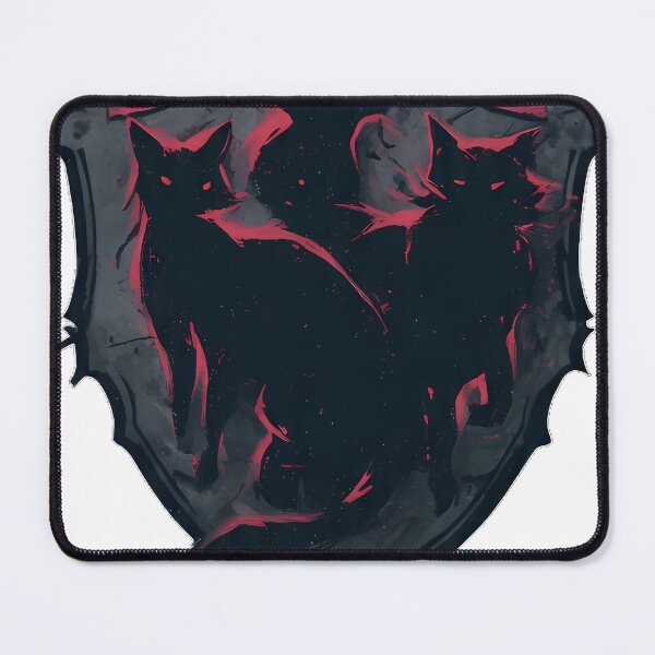 Item preview, Addams Cat Family Shield designed and sold by IllumeInk.