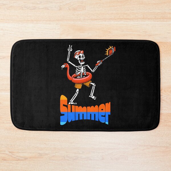 Item preview, Funny Summer Skeleton Flamingo Pool Float Selfie Design designed and sold by Karim-Karem.