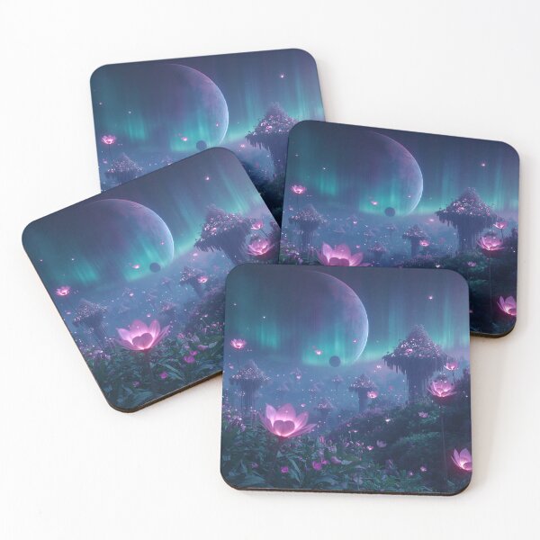 Item preview, Night Bloom Sky Garden Fantasy Alien Landscape designed and sold by Luminous Wilds.