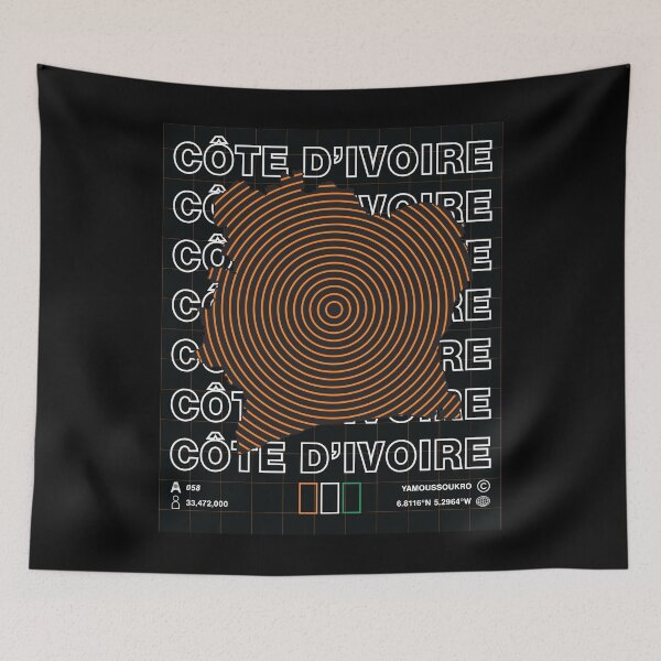 Item preview, Cote D'Ivoire Minimal Map designed and sold by Atlas-Array.