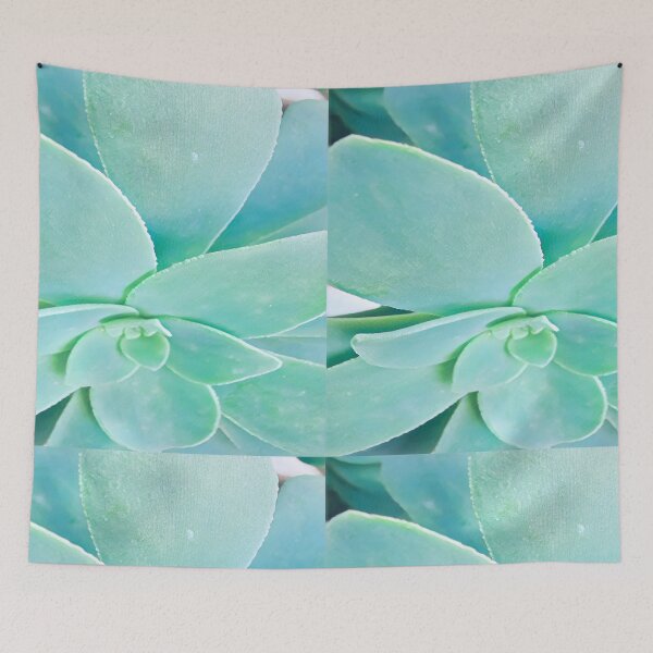 Item preview, Minimalist Mint Green Succulent Digital Painting Art designed and sold by BalkanBloom.