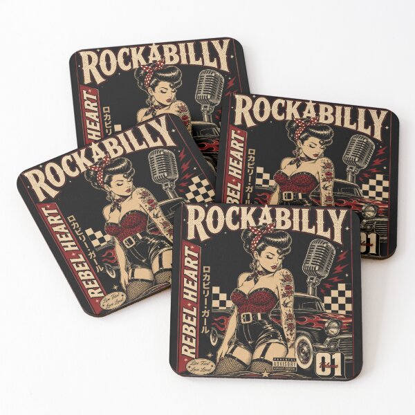Item preview, Rockabilly Rebel Heart Pin Up Hot Rod Vintage Design designed and sold by ObsidianUruk.