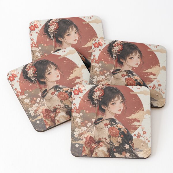Item preview, Red Kimono Lady designed and sold by Japanese Vibes.