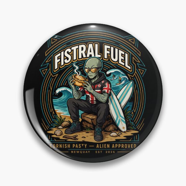 Item preview, Fistral Fuel — Tattooed Alien Surfer Cornish Pasty Newquay Cornwall T-Shirt V1 designed and sold by DarylWelsh2024.