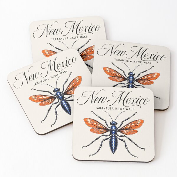 Item preview, New Mexico Tarantula Hawk Wasp Retro Poster designed and sold by The-Drip-Studio.