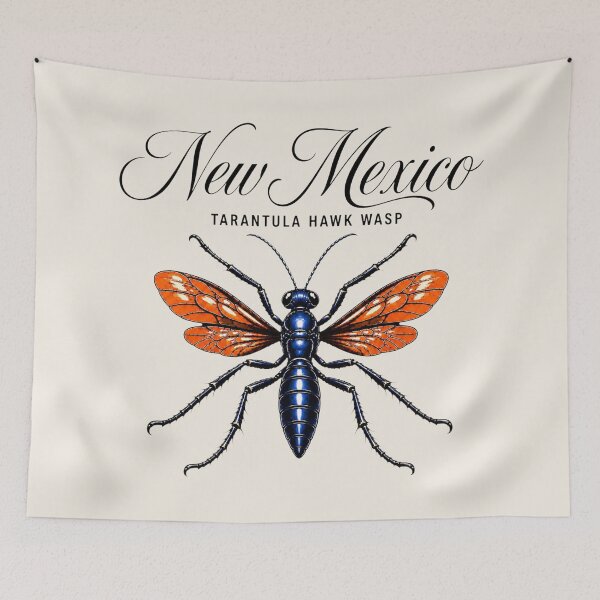 Item preview, New Mexico Tarantula Hawk Wasp Retro Poster designed and sold by The-Drip-Studio.