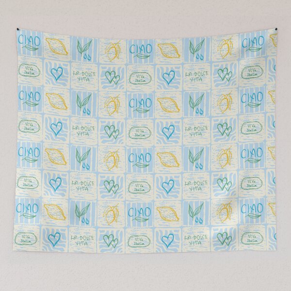Item preview, Decorative Amalfi style seamless pattern designed and sold by OM-lova.