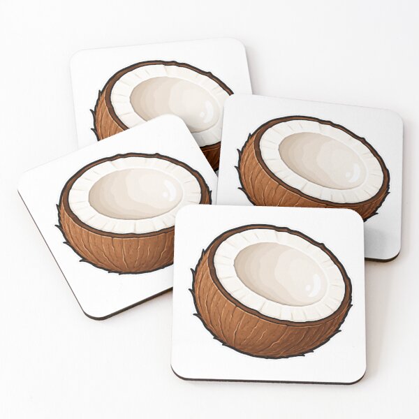 Item preview, Cute Cartoon Coconut Half designed and sold by Mysthor-Designs.