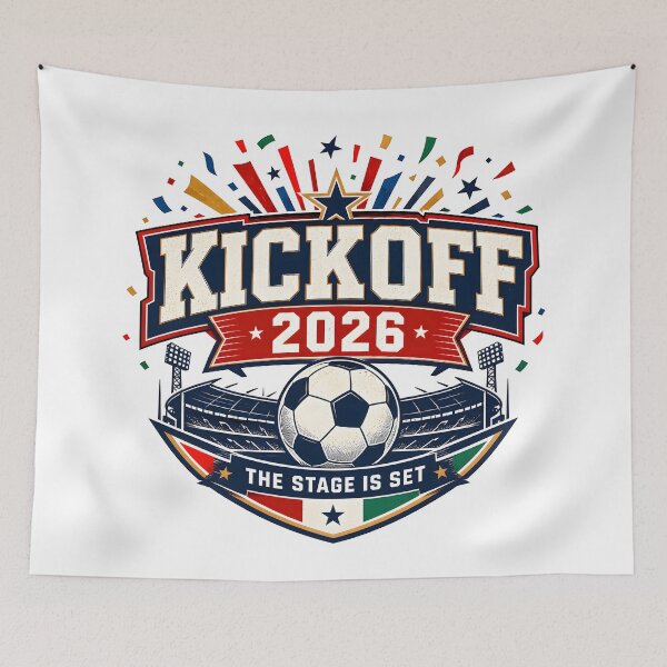 Item preview, kickoff 2026, football world cup, game time, half time, america football cup designed and sold by TrueArtVibes.