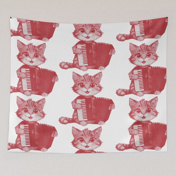Item preview, Cute cat plays accordion designed and sold by kinpirks.