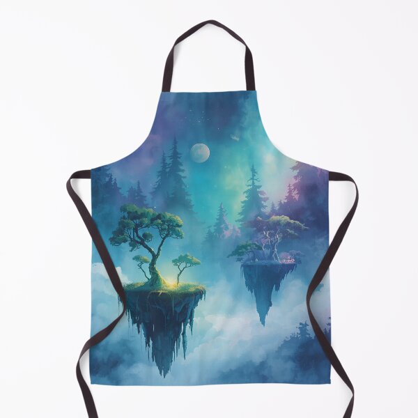 Item preview, Watercolor Bioluminescent Sky Forest Alien Landscape designed and sold by Luminous Wilds.