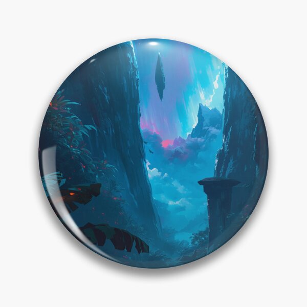 Item preview, Oil Painting Neon Jungle Rift Alien Landscape designed and sold by Luminous Wilds.