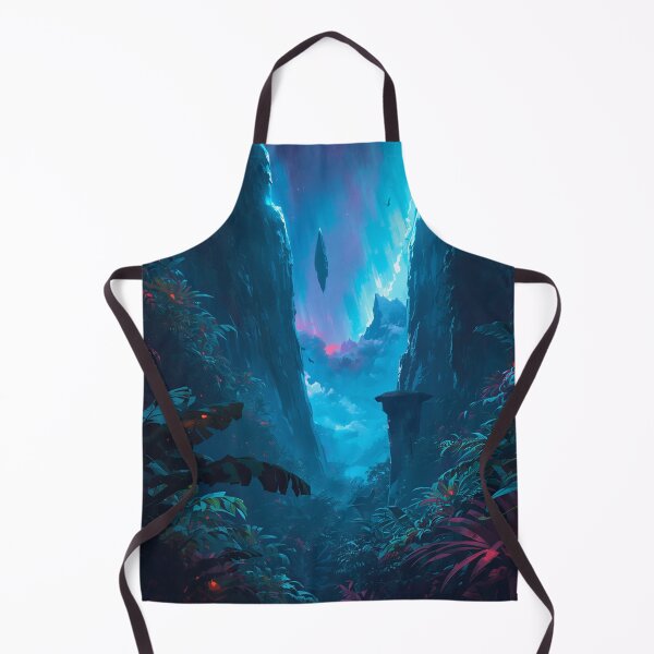 Item preview, Oil Painting Neon Jungle Rift Alien Landscape designed and sold by Luminous Wilds.