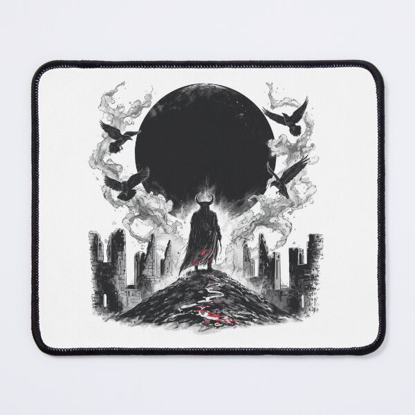 Item preview, Dark Eclipse Wanderer Gothic Fantasy Raven Moon Art designed and sold by Vvmd.